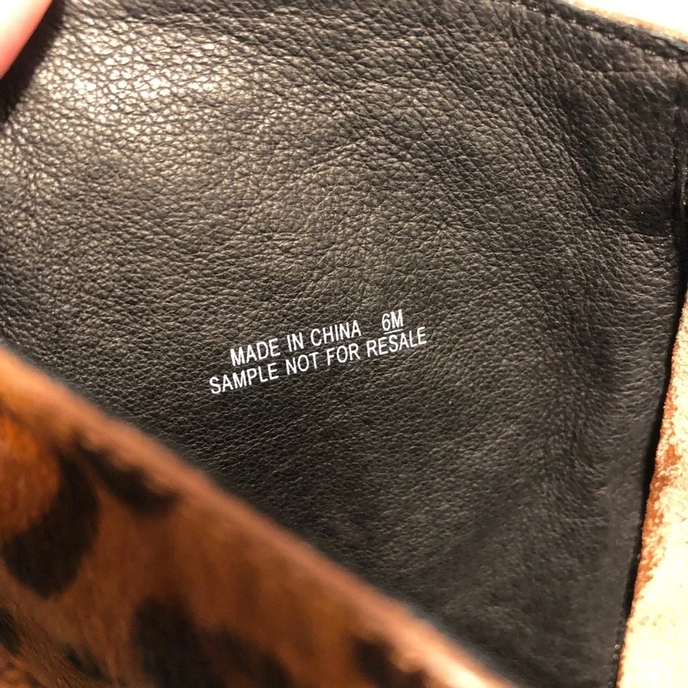 Sam Edelman James Knee High Leopard Print Calf Hair Boot Women’s Size 6